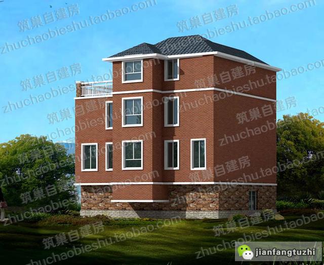 40萬帶車庫四層自建房設(shè)計圖紙，占地約110平米