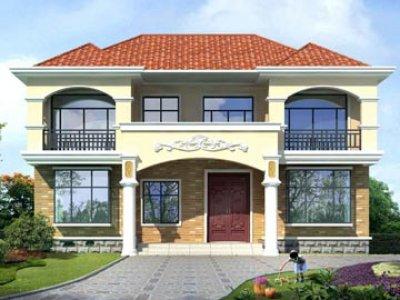 分享一款半封閉陽臺+露臺農(nóng)村三層房屋設(shè)計圖片，外觀爽朗大氣