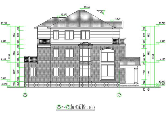 三層獨(dú)棟別墅設(shè)計(jì)圖，外觀造型古樸大方，經(jīng)濟(jì)實(shí)用
