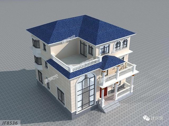 私人訂制的三層別墅設(shè)計(jì)圖，外型清新靚麗，空間利用的很合理