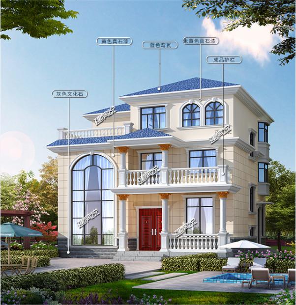 私人訂制的三層別墅設(shè)計(jì)圖，外型清新靚麗，空間利用的很合理