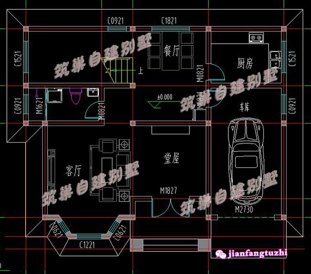 新農(nóng)村二層別墅住宅設(shè)計(jì)圖，外觀素凈精致，造價(jià)經(jīng)濟(jì)且實(shí)用