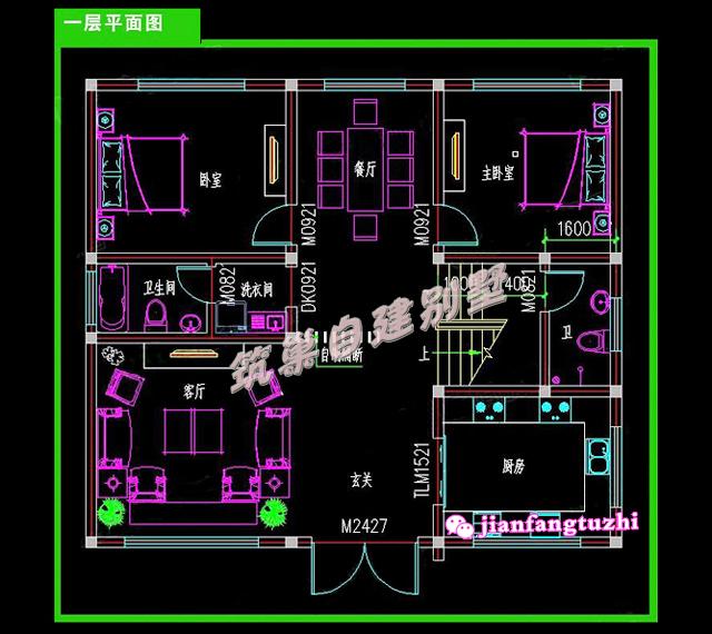 帶庭院農(nóng)村自建別墅設(shè)計圖，不管院子設(shè)在前邊后邊，都有好處