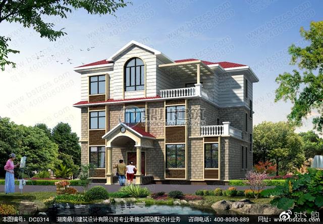 復(fù)式三層別墅設(shè)計(jì)圖 ，外觀淡雅，內(nèi)部布局好