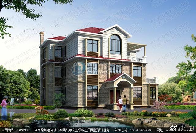 復(fù)式三層別墅設(shè)計(jì)圖 ，外觀淡雅，內(nèi)部布局好