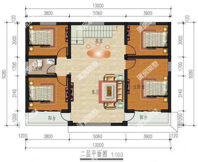 3款二層農(nóng)村別墅設(shè)計(jì)圖，開(kāi)間13米，款款都精致