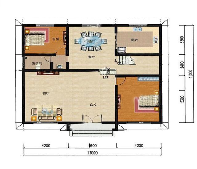 3款二層農(nóng)村別墅設(shè)計(jì)圖，開(kāi)間13米，款款都精致