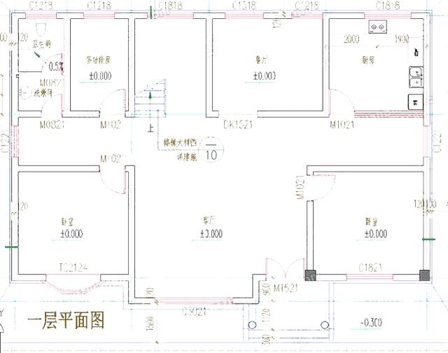 5款二層農(nóng)村自建房全套設(shè)計(jì)施工圖，占地面積約170平方米