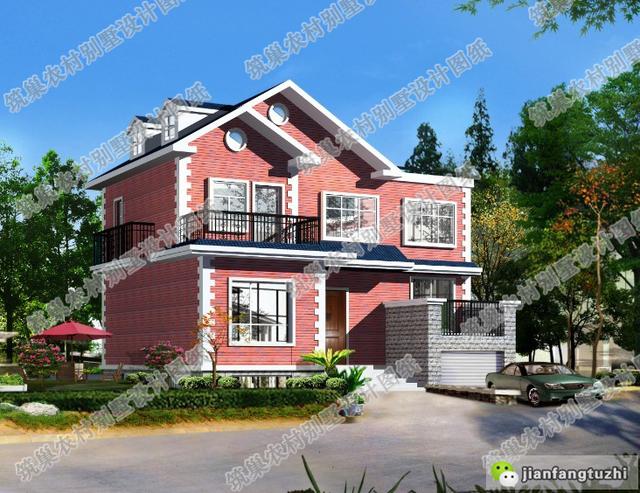 5款二層農(nóng)村自建房全套設(shè)計(jì)施工圖，占地面積約170平方米