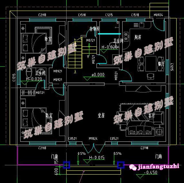 6套農(nóng)村二層別墅設(shè)計圖，喜歡哪套建哪套