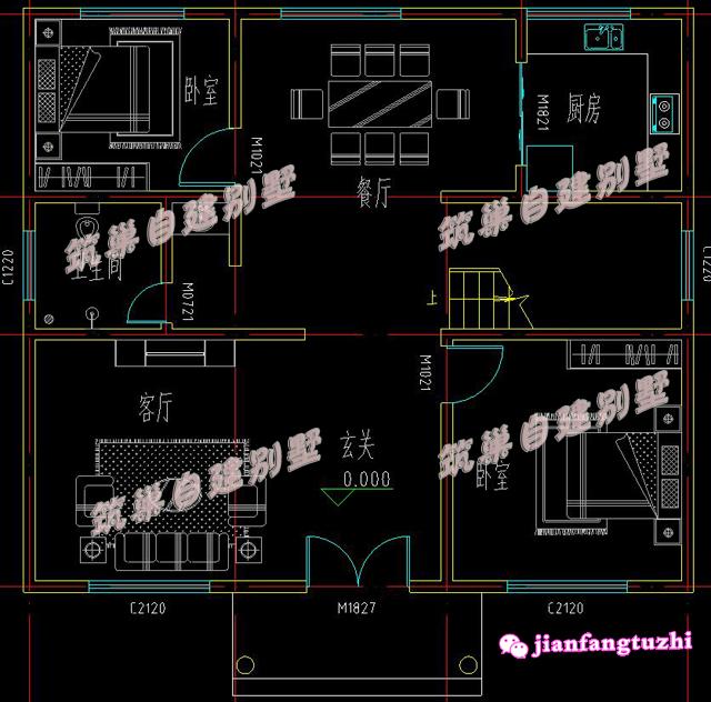 6套農(nóng)村二層別墅設(shè)計圖，喜歡哪套建哪套
