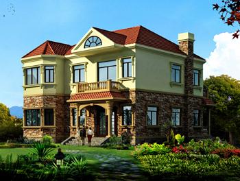 二層農村歐式別墅全套設計圖施工方案，同一個戶型不同的外觀