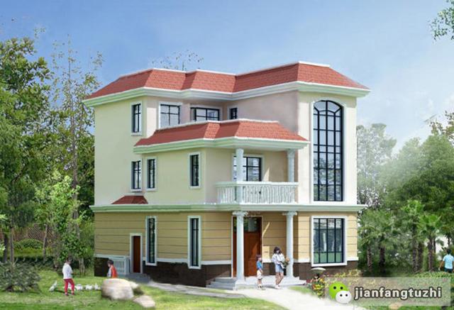 35萬三層6臥農(nóng)村自建房設(shè)計圖，10×14米，簡約大氣，性價比好