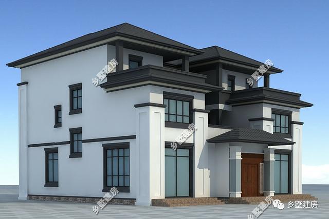 中國風(fēng)臨街帶商鋪、辦公、住家和出租為一體的別墅設(shè)計圖