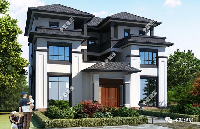 中國風(fēng)臨街帶商鋪、辦公、住家和出租為一體的別墅設(shè)計圖