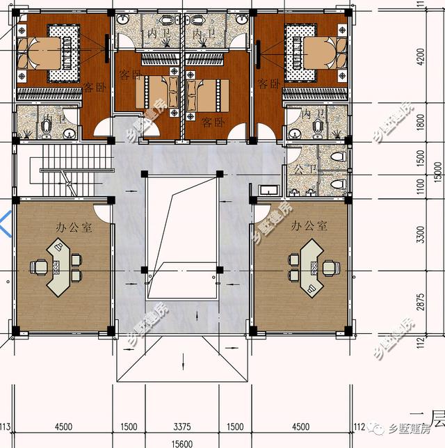 中國風(fēng)臨街帶商鋪、辦公、住家和出租為一體的別墅設(shè)計圖