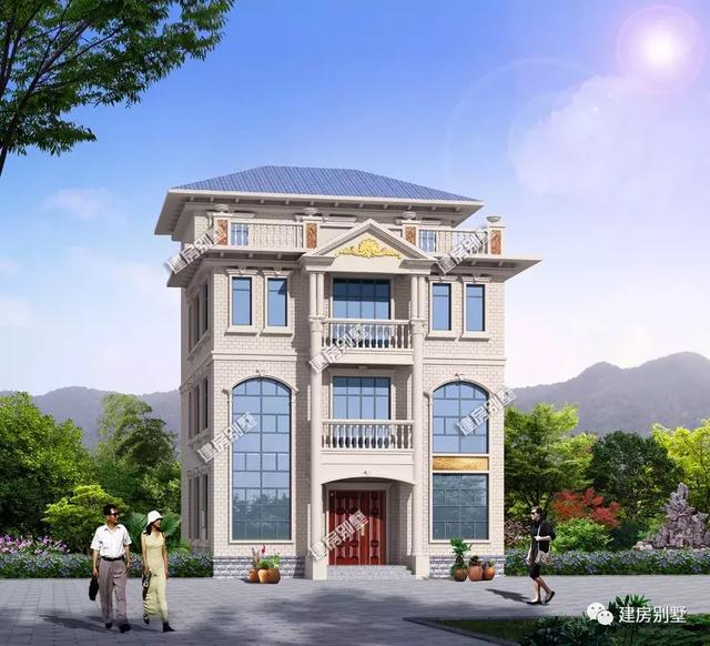 帶大露臺的四層自建房設計圖，既能滿足晾曬的需要，又能提供休閑的平臺