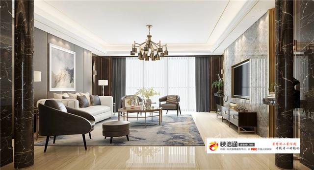 武漢華僑城350㎡輕奢風(fēng)別墅裝修案例 有質(zhì)感的生活品質(zhì)