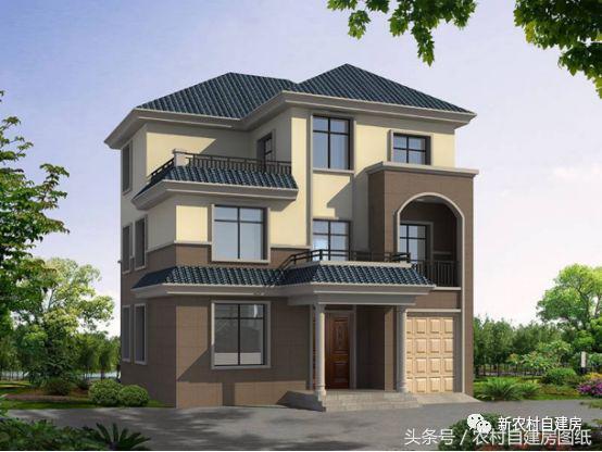 10.56米x10.3米農(nóng)村三層別墅設(shè)計圖，經(jīng)濟適用，布局簡單合理，造價26萬。