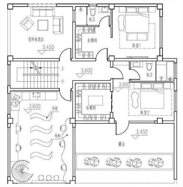 三層簡約現(xiàn)代風(fēng)別墅設(shè)計(jì)圖，帶車庫，設(shè)計(jì)的別具一格不落俗套，造價(jià)30w左右。
