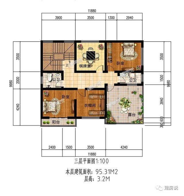 占地120平的三層新中式別墅設(shè)計(jì)圖，外觀洋氣，布局實(shí)用，享受！
