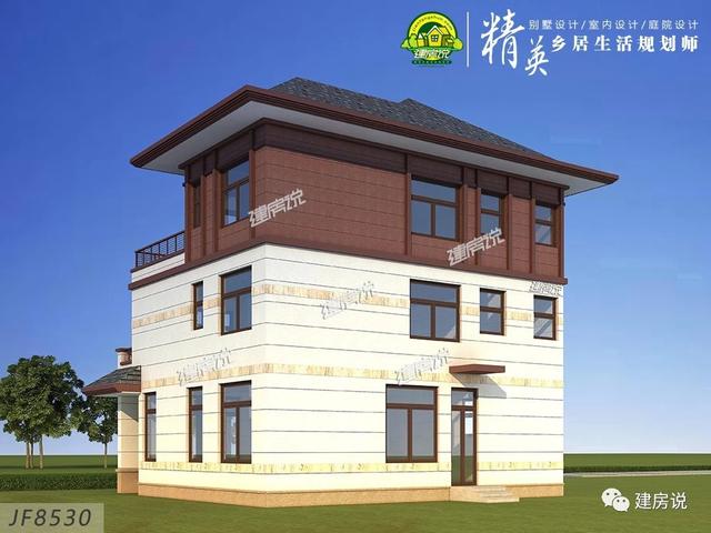 占地120平的三層新中式別墅設(shè)計(jì)圖，外觀洋氣，布局實(shí)用，享受！