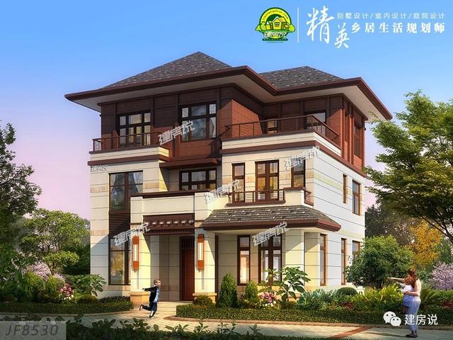 占地120平的三層新中式別墅設(shè)計(jì)圖，外觀洋氣，布局實(shí)用，享受！