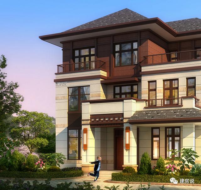 占地120平的三層新中式別墅設(shè)計(jì)圖，外觀洋氣，布局實(shí)用，享受！