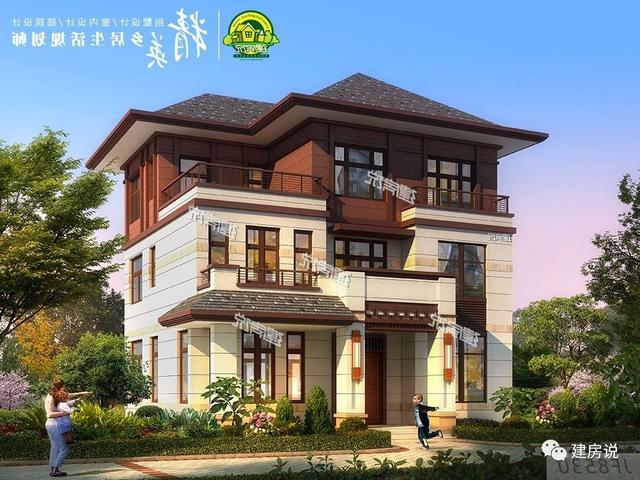 占地120平的三層新中式別墅設(shè)計(jì)圖，外觀洋氣，布局實(shí)用，享受！