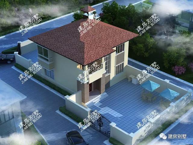 兩棟進深都是8.6米的二層別墅設(shè)計圖，飄窗不僅是好看，而且真的很實用，20萬就能建成。