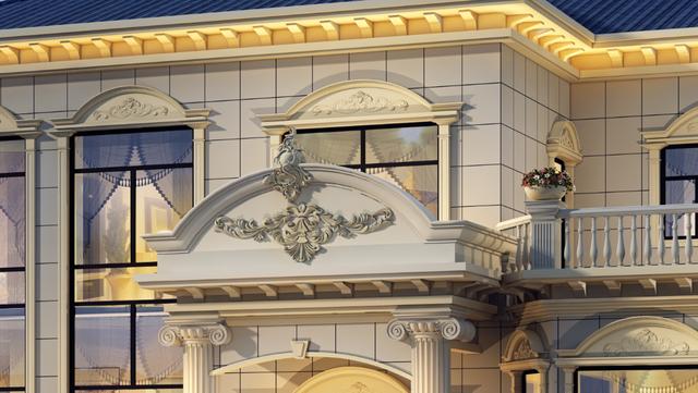 二層歐式別墅設(shè)計(jì)圖，很漂亮，建一棟在村里，一定是最耀眼的那一棟！