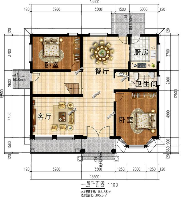 二層歐式別墅設(shè)計(jì)圖，很漂亮，建一棟在村里，一定是最耀眼的那一棟！