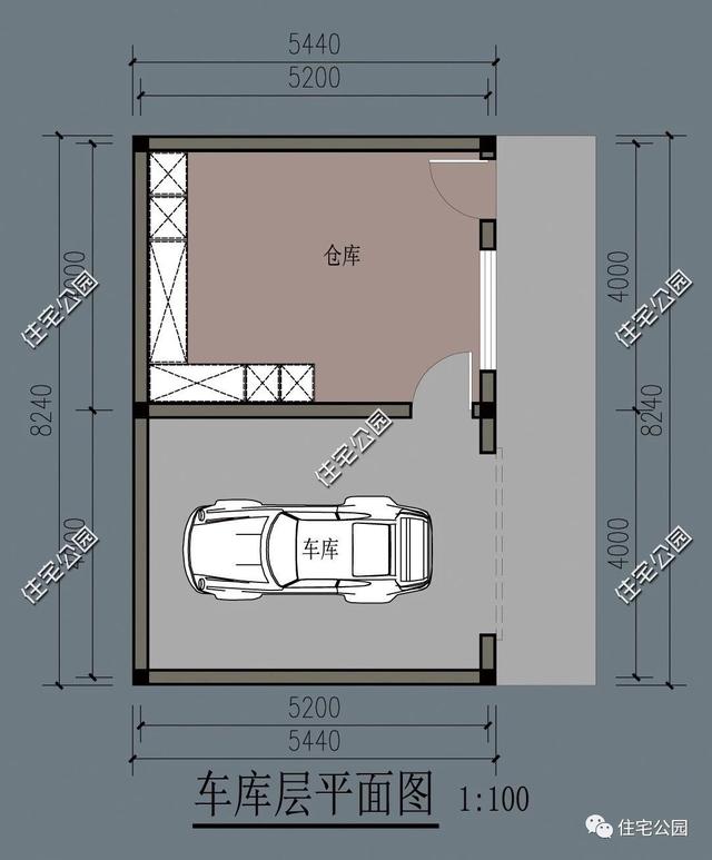 10×18米一層北歐風別墅設(shè)計圖，帶車庫，清新自然，布局靈巧方便。