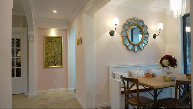 98平新房簡美風格裝修完成，尤其是電視墻造型，做成了一個假壁爐，超美！