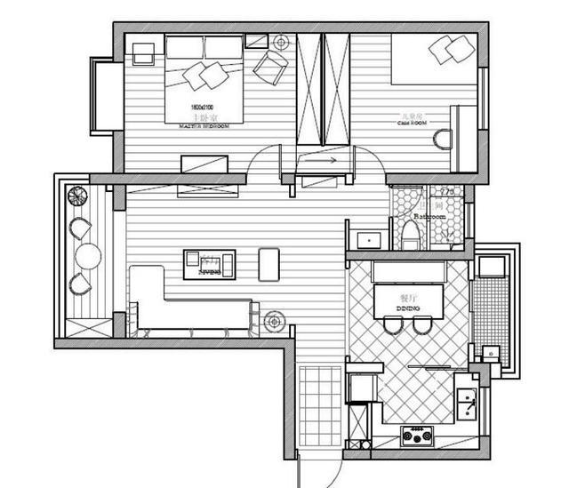 98平新房簡美風格裝修完成，尤其是電視墻造型，做成了一個假壁爐，超美！
