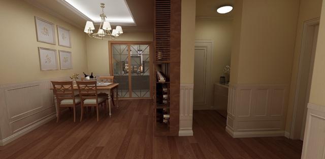 105平復(fù)古美式田園風(fēng)，我最喜歡墻裙設(shè)計(jì)。