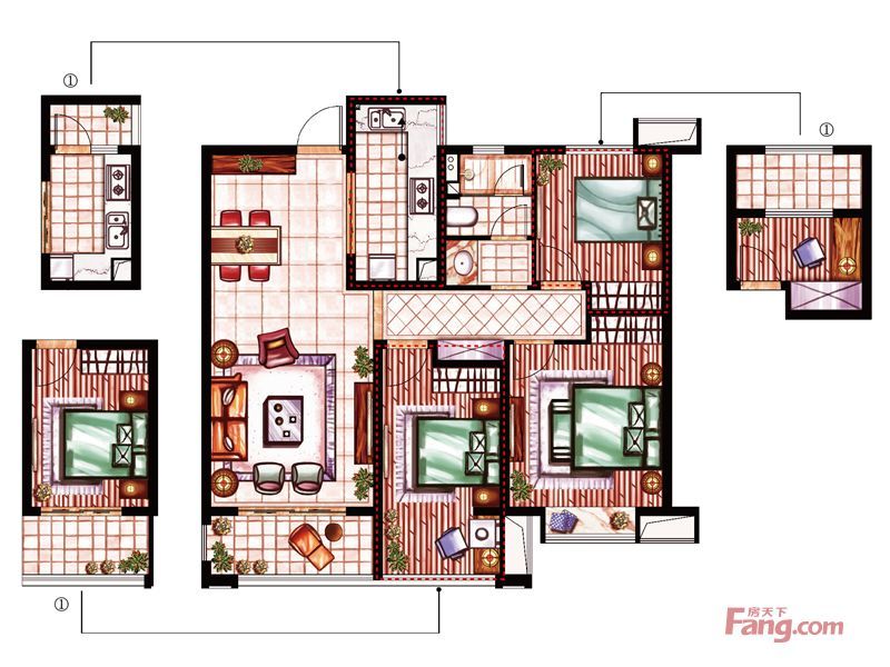 106平三居室現(xiàn)代簡約風裝修完成，半包10萬。