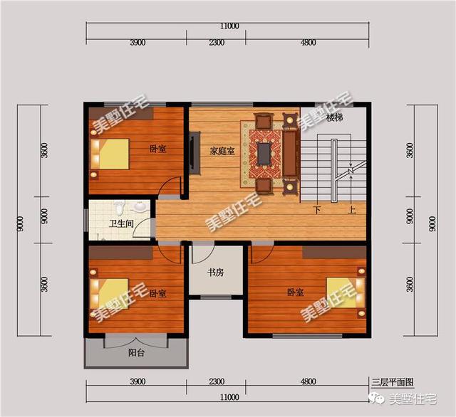 11X9米四層小宅基地現(xiàn)代別墅設(shè)計(jì)圖，外觀精致，布局合理。