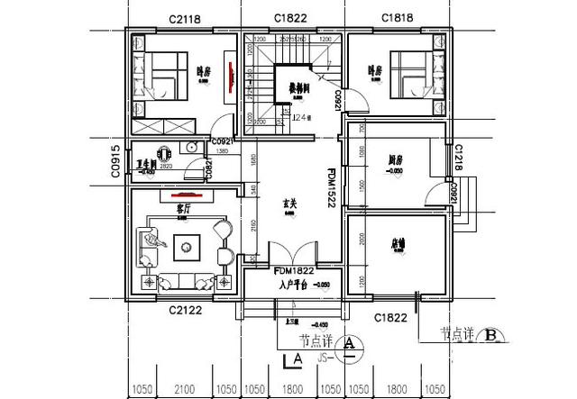 占地120平的三層別墅設計圖，比價通用并且物美價廉，造價僅需20萬元