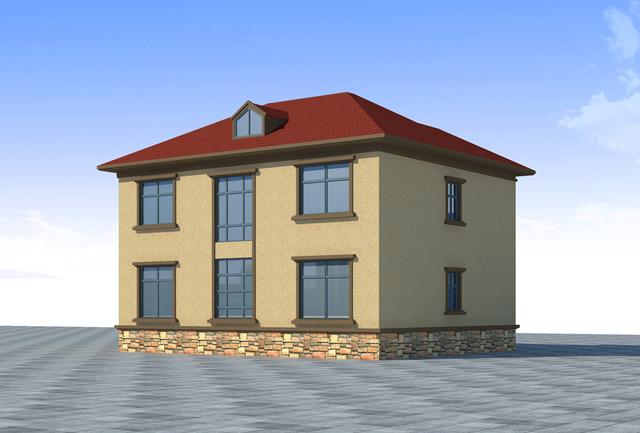 占地120平的三層別墅設計圖，比價通用并且物美價廉，造價僅需20萬元