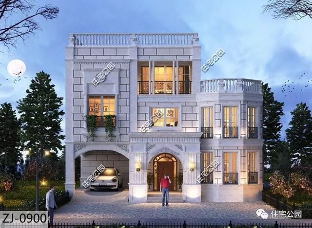 10x12米三層平頂自建房，戶型方正，時(shí)尚大氣，40萬以內(nèi)，是一套真正適合咱老百姓自建的農(nóng)村別墅戶型。