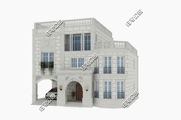 10x12米三層平頂自建房，戶型方正，時(shí)尚大氣，40萬以內(nèi)，是一套真正適合咱老百姓自建的農(nóng)村別墅戶型。