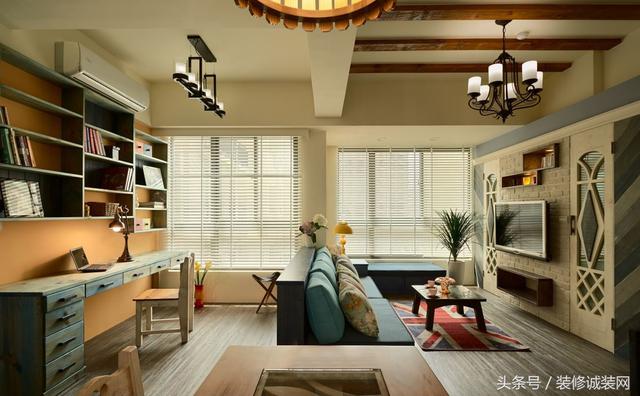 86㎡條田園風(fēng)裝修，享受寧靜安逸的幸福感、悠閑慵懶的自由感。