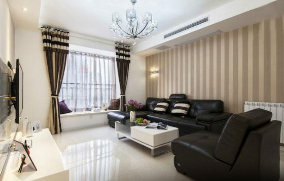 110平米的三房小戶型現(xiàn)代風格裝修，尤其是電視墻很吸眼，誰見過？