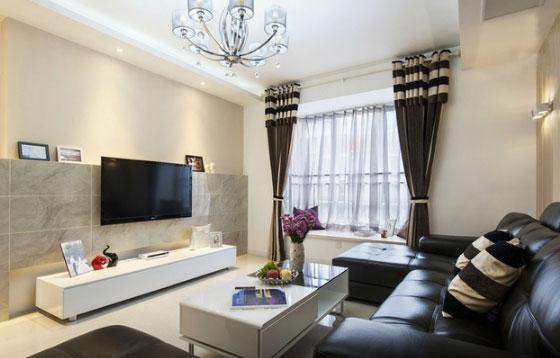 110平米的三房小戶型現(xiàn)代風格裝修，尤其是電視墻很吸眼，誰見過？