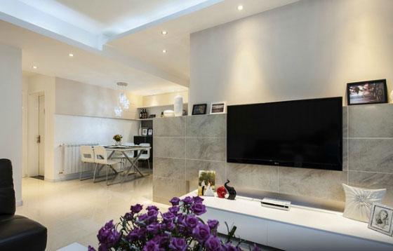 110平米的三房小戶型現(xiàn)代風格裝修，尤其是電視墻很吸眼，誰見過？