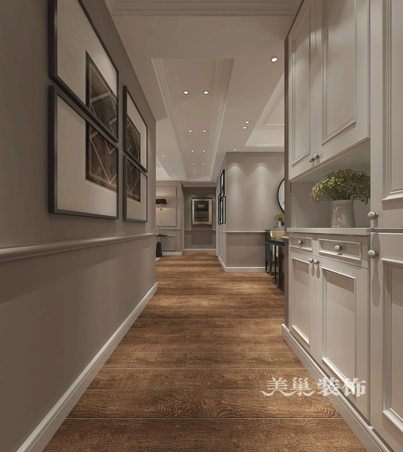 130平三室兩廳混搭風(fēng)格裝修，以美式為主基調(diào)，營造出一種懷舊、浪漫的感覺