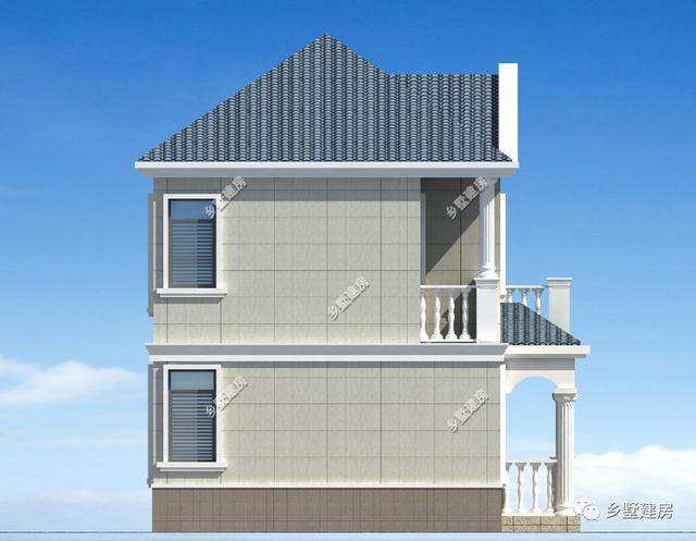 兩款宅基地小的二層別墅設(shè)計(jì)圖，精致大氣，造價(jià)只要17萬(wàn)？