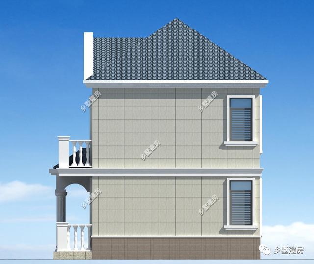 兩款宅基地小的二層別墅設(shè)計(jì)圖，精致大氣，造價(jià)只要17萬(wàn)？