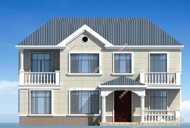 兩款宅基地小的二層別墅設(shè)計(jì)圖，精致大氣，造價(jià)只要17萬(wàn)？